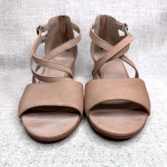 Eileen Fisher‎ strappy low heel Kyra sandals, tan nubuck suede size 10 casual - Picture 6 of 9
